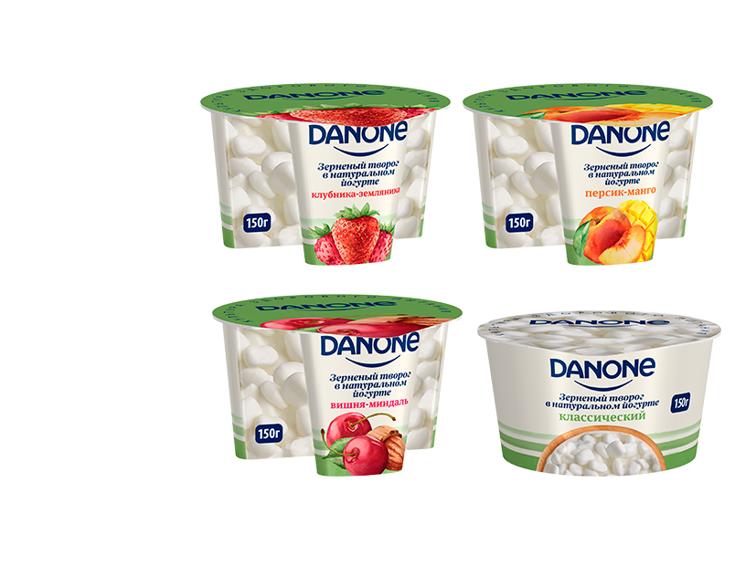 Зерненый творог в йогурте Danone, 150г